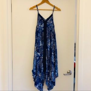 Blue floral maxi dress